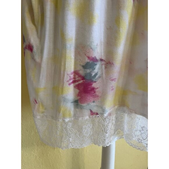 INC International Concepts Womans Large Lace-Trim Wrap Robe Tie Dye New $60 - Picture 5 of 8